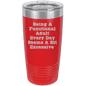 Funny Being A Functional Adult Tumbler - 20oz Laser Etched