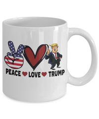 Load image into Gallery viewer, Peace Love Trump Mug
