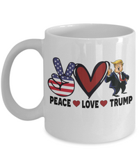 Load image into Gallery viewer, Peace Love Trump Mug
