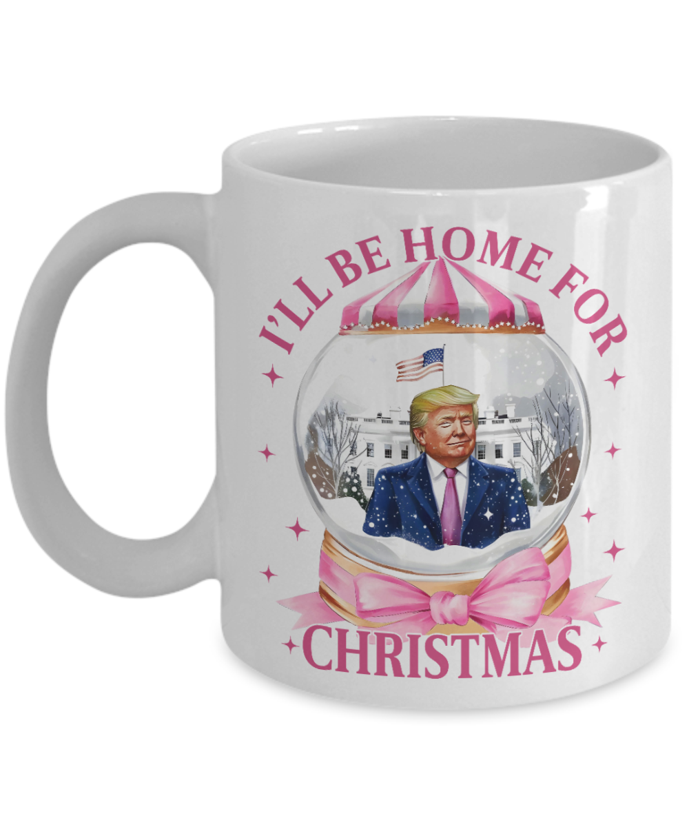 Trump Mug - Home for Christmas Globe