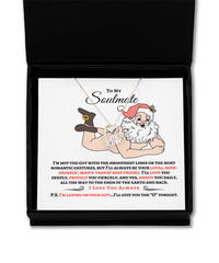 Load image into Gallery viewer, Naked Santa Soulmate Necklace - Gold Heart Knot Gift Set
