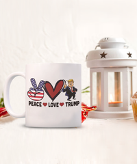 Load image into Gallery viewer, Peace Love Trump Mug
