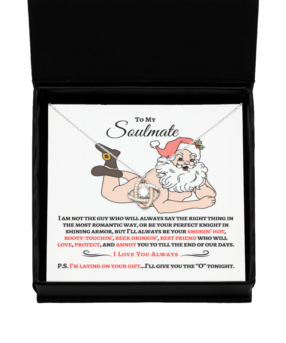 Naked Santa To My Soulmate Funny Necklace Gift Set