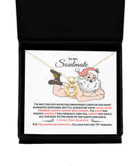 Load image into Gallery viewer, Naked Santa Soulmate Necklace - Gold Heart Knot Gift Set
