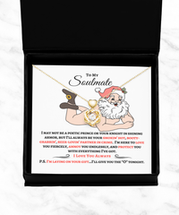 Load image into Gallery viewer, Naked Santa Soulmate Necklace Gift
