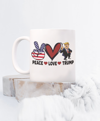 Load image into Gallery viewer, Peace Love Trump Mug

