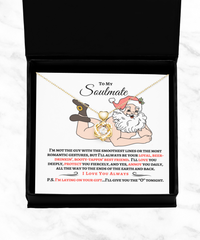 Load image into Gallery viewer, Naked Santa Soulmate Necklace - Gold Heart Knot Gift Set
