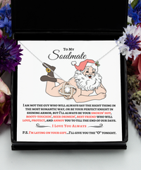 Load image into Gallery viewer, Naked Santa To My Soulmate Funny Necklace Gift Set
