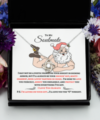Load image into Gallery viewer, Naked Santa Soulmate Necklace Gift
