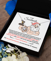 Load image into Gallery viewer, Naked Santa To My Soulmate Funny Necklace Gift Set

