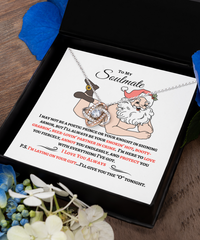 Load image into Gallery viewer, Naked Santa Soulmate Necklace Gift
