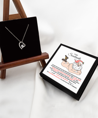 Load image into Gallery viewer, Naked Santa Soulmate Necklace - Gold Heart Knot Gift Set
