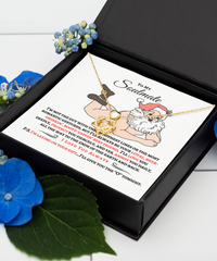 Load image into Gallery viewer, Naked Santa Soulmate Necklace - Gold Heart Knot Gift Set
