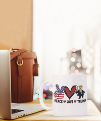 Load image into Gallery viewer, Peace Love Trump Mug
