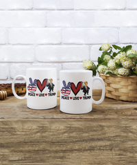 Load image into Gallery viewer, Peace Love Trump Mug
